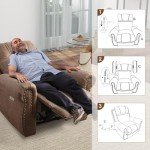 Nut Brown Electric Recliner Chair with USB Ports