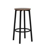 Industrial Bar Stools with Adjustable Feet - Set of 2