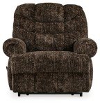 Classic Velvet Movie Recliner in Dark Brown