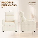 Beige Adjustable Recliner Chair for Mancave Comfort