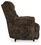 Classic Velvet Movie Recliner in Dark Brown