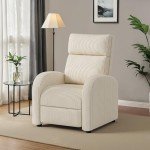 Beige Adjustable Recliner Chair for Mancave Comfort