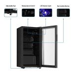3.2 Cu. Ft. Mini Beverage Fridge with Glass Doors