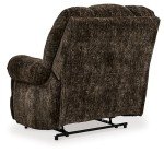 Classic Velvet Movie Recliner in Dark Brown