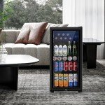 3.2 Cu. Ft. Mini Beverage Fridge with Glass Doors