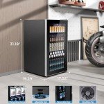 Compact Beverage Cooler for Home Bar - 130 Can