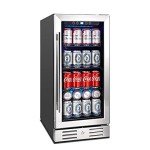 15-Inch Dual-Use Beverage Cooler for Home Bars
