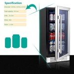 15-Inch Dual-Use Beverage Cooler for Home Bars