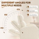 Beige Adjustable Recliner Chair for Mancave Comfort