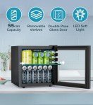 55-Can Countertop Beverage Cooler with Glass Door