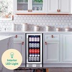 15-Inch Dual-Use Beverage Cooler for Home Bars