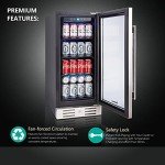 15-Inch Dual-Use Beverage Cooler for Home Bars
