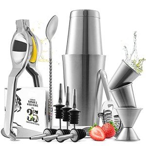 16-Piece Stainless Steel Cocktail Shaker Set