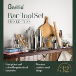 Pro Stainless Steel Bar Tool Set for Mixology