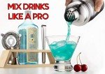 Modern Mixology Bartender Kit with Bamboo Stand