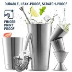 16-Piece Stainless Steel Cocktail Shaker Set