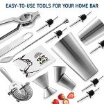 16-Piece Stainless Steel Cocktail Shaker Set
