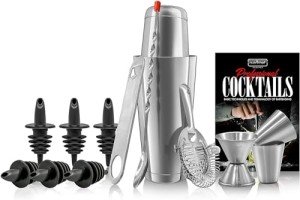 Mancave Cocktail Shaker Set with Accessories