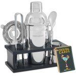 Stylish 8-Piece Cocktail Shaker Kit with Stand