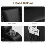 COMHOMA Swivel Rocker Recliner with Massage & Heat