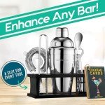 Stylish 8-Piece Cocktail Shaker Kit with Stand