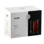 JoyJolt 13oz Crystal Highball Glass Set, 6pc