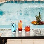 12-Pack Highball Glasses with Straws for Drinks