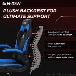 Ergonomic Gaming Chair with Lumbar Support - Blue
