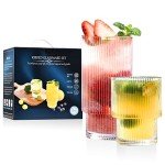 Ribbed Glassware Set - 12 Stackable Cups