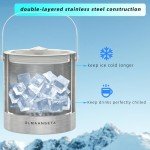 Stainless Steel Ice Bucket for Parties and Wine