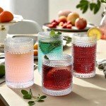 Vintage Hobnail Drinking Glasses Set of 8