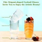 Ribbed Glassware Set - 12 Stackable Cups
