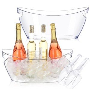 Stylish Acrylic Ice Buckets for Parties - 2 Pack