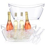 Stylish Acrylic Ice Buckets for Parties - 2 Pack