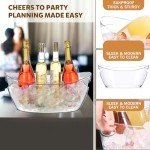 Stylish Acrylic Ice Buckets for Parties - 2 Pack