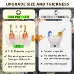 Stylish Acrylic Ice Buckets for Parties - 2 Pack