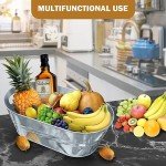 4 Pack Metal Galvanized Ice Buckets for Parties