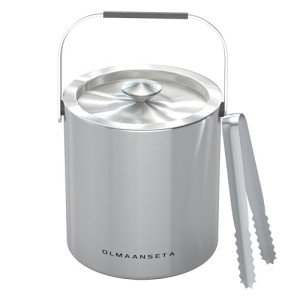 Chic Stainless Steel Mini Ice Bucket with Tongs