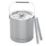 Chic Stainless Steel Mini Ice Bucket with Tongs