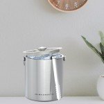 Chic Stainless Steel Mini Ice Bucket with Tongs