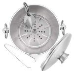 3L Insulated Stainless Steel Ice Bucket with Lid, Scoop, Tongs & Strainer - Keeps Ice Frozen for Cocktails & Parties