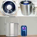 Chic Stainless Steel Mini Ice Bucket with Tongs