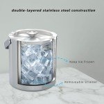 Chic Stainless Steel Mini Ice Bucket with Tongs