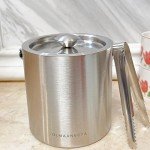 Chic Stainless Steel Mini Ice Bucket with Tongs
