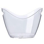 asika Ice Bucket Wine Bucket, Clear Acrylic 3.5 Liter Plastic Tub for Drinks and Parties, Food Grade, Perfect for Wine, Champagne or Beer Bottles