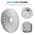 3.2 Liter Ice Bucket with Silicone Lid, Strainer, Tongs, Double Wall Insulated Stainless Steel Ice Bucket Wine Bucket for Cocktail Bar and Parties