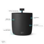 Midnight Black Insulated Ice Bucket for Entertaining