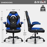 Ergonomic Gaming Chair with Lumbar Support - Blue