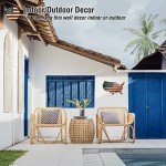 Tegik American Flag Wall Decor, USA Outline Metal Wall Art, Patriotic Metal Signs for Man Cave Room Garage, 16 x10 Inches