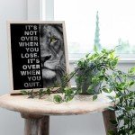 Office Wall Art For Men 11x14 - Inspirational Wall Decor - Motivational quote - positive affirmation Wall Art - Gym Motivation Poster - Man cave Wall Decorations - Lion Wall Decor - LARGE Unframed